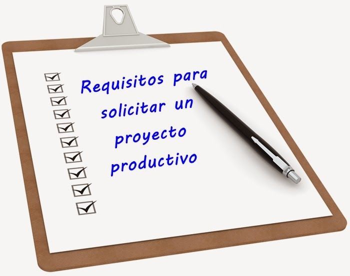 requisitos para proyectos productivos