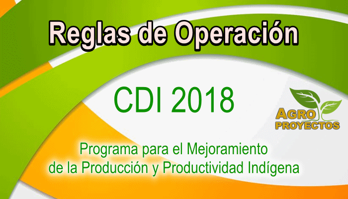 Reglas Productividad Indigena CDI 2018