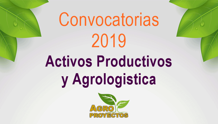 Convocatoria Activos Productivos y Agrologistica 2019