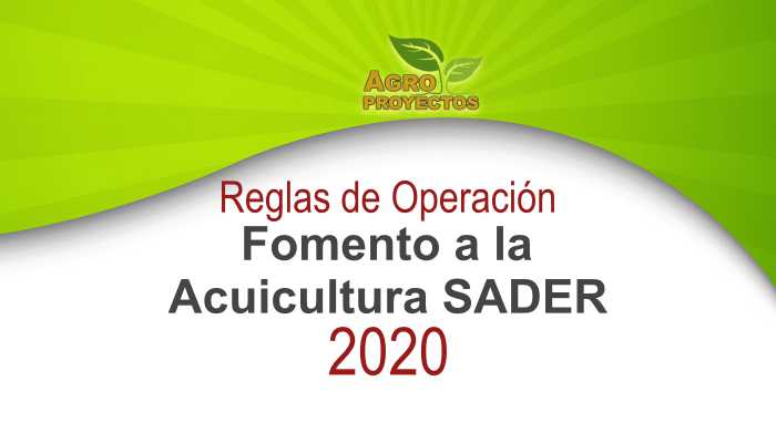 Acuicultura SADER 2020